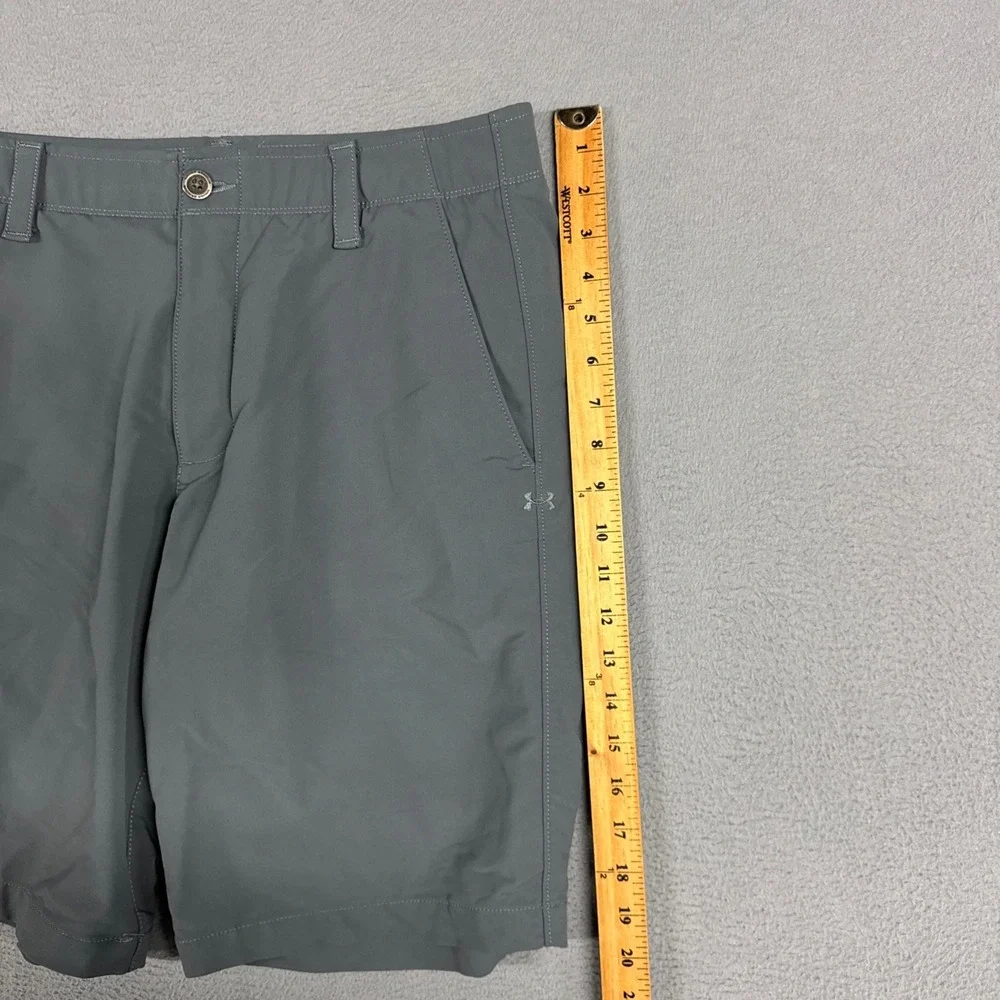 Under Armour Shorts Mens 34 (Fits 32) Gray Match Play Golf HeatGear Loose Fit